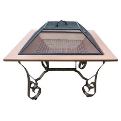 Victoria Fire Pit with Grill in Bronze