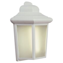 1 Light Outdoor Wall Lantern in White