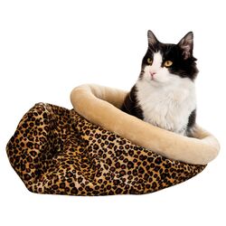 Self-Warming Leopard Kitty Sack
