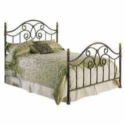 Dynasty Metal Bed in Aluminum Brown