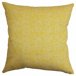 Edythe Cotton Pillow in Corn Yellow