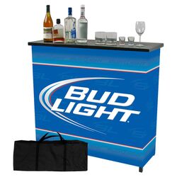 Bud Light Shelf Portable Bar Table in Blue