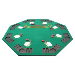 Bi-Fold Wooden Poker & Blackjack Tabletop in Green
