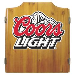 Coors Light Dart Cabinet Set in Brown