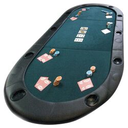 Texas Hold'em Poker Folding Tabletop  in Green