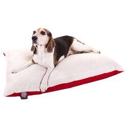 Rectangular Pillow Dog Bed in Red