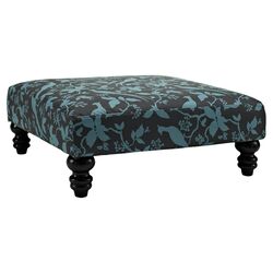 Bardot Phoenix Square Cocktail Ottoman in Teal