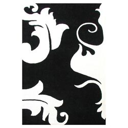 Quill Black & White Feather 5' x 8'  Rug