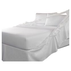 Tailor Fit Easy On Bedskirt and Box Spring Protector in White