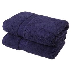 Egyptian Cotton 900 GSM Bath Towel in Navy Blue (Set of 2)