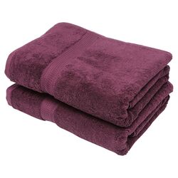 Egyptian Cotton 900 GSM Bath Towel in Plum (Set of 2)