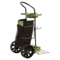 Garden Tool Caddy with Casters in Brown