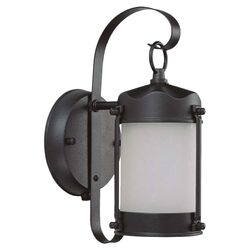 Piper 1 Light Wall Lantern in Textured Black