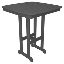 Polywood Nautical Outdoor Bar Table in Slate Grey