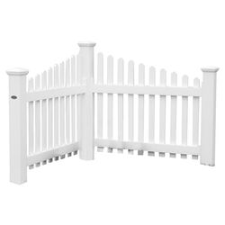 Highwood® Pottsville Decorative Corner Picket Fence in White