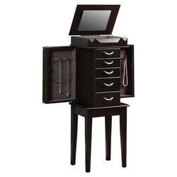 Grandport Jewelry Armoire in Black