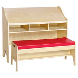 Classroom Desk & Bench Set in Natural