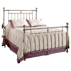 Holland Metal Bed in Shiny Nickel
