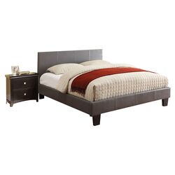 Maxwell Upholstered Platform Bed in Gray