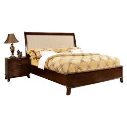 Sepia Queen Panel Bed in Brown Cherry