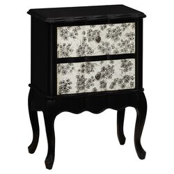 Inman 2 Drawer Chest in Black & Ivory
