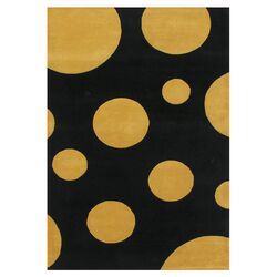 Hurley Black & Yellow Bubbles 5' x 8' Rug