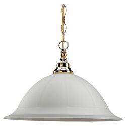 Canterbury 1 Light Pendant in Polsihed Brass