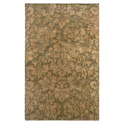 Majestic Green Bold Floral Rug