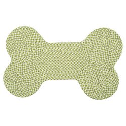 Dog Bone Houndstooth Bright Pet Mat in Lime
