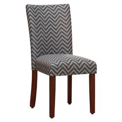Parsons Upholstered Side Chair in Gray & Glacier Blue (Set of 2)