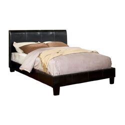 Windal Upholstered Platform Bed in Espresso