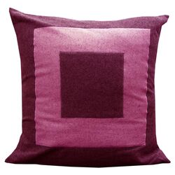 Double Square Pillow Shell in Fuschia & Pink