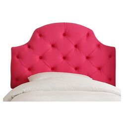 Tufted Upholstered Headboard in Hot Pink