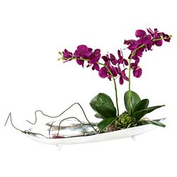 Silk Orchid Arangement in Purple
