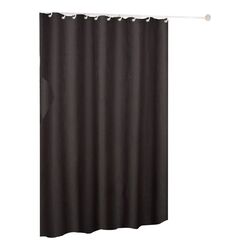 Waffle Weave Shower Curtain in Black