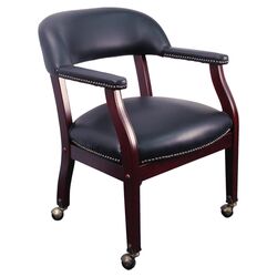 Roosevelt Conference Chair in Black with Arms