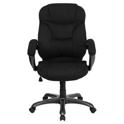 Harding High-Back Office Chair in Black with Arms