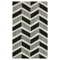 Earth Zebra Print Black & Ivory Rug
