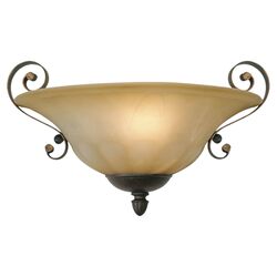 Mayfair 1 Light Wall Sconce  in Leather Crackle