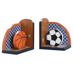 Little Sports Bookend in Blue (Set of 2)