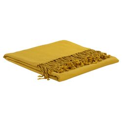 Solid Bamboo Viscose Throw in Mustard