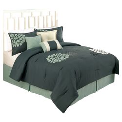 Modern Heirloom Felicity 7 Piece Comforter Set in Charcoal