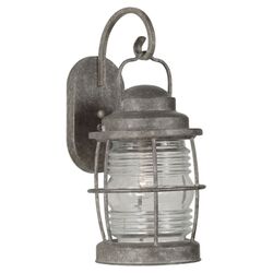 Mackenzie 1 Light Wall Lantern in Solid Brass Flint