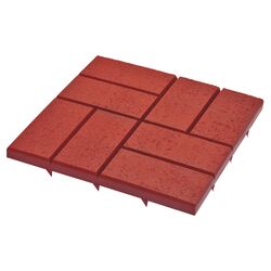 Patio Paver in Brick Red (Set of 12)