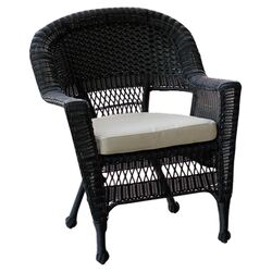 Wicker Lounge Chair in Black I (Set of 2)