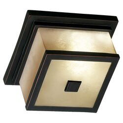 Torey 2 Light Outdoor Flush Mount in Oil Rubbed Bronze