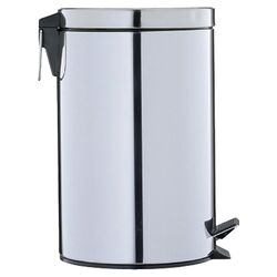3.125 Gallon Round Step-On Trash Can in Stainless Steel