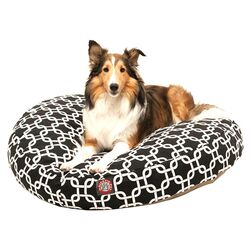 Links Round Dog Bed in Red
