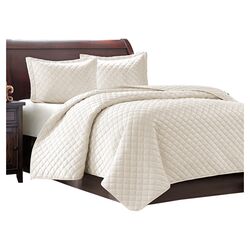 Madison 3 Piece Coverlet Set in Ivory