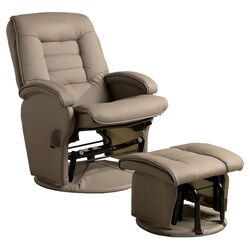 Bently Chair & Ottoman Set in Cream